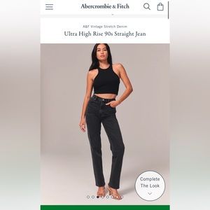 Abercrombie and Fitch Curve Love 90s Straight Ultra High Rise
